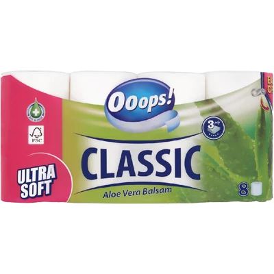 Ooops! Classic Aloe Vera toalettpapír 8 tekercs Ooops! Classic Aloe Vera toalettpapír 8 tekercs