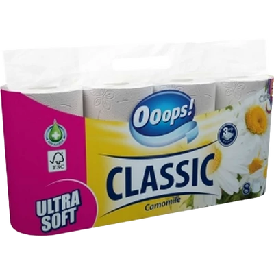 Ooops! Classic Camomile toalett papír 8 tekercs Ooops! Classic Camomile toalett papír 8 tekercs