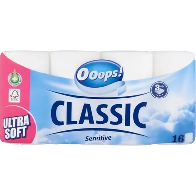 Ooops! Classic toalett papír 16 tekercs Ooops! Classic toalett papír 16 tekercs