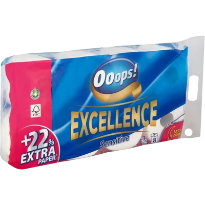Ooops! Excellence Lotion toalett papír 8 tekercs Ooops! Excellence Lotion toalett papír 8 tekercs