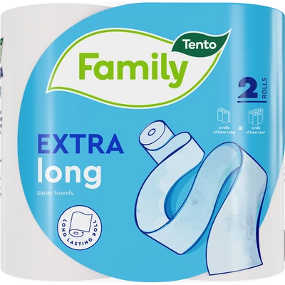Tento Family Extra Long 2 rétegű papírtörlő 2 tekercs Tento Family Extra Long 2 rétegű papírtörlő 2 tekercs