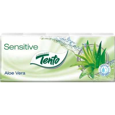 Tento Sensitive Aloe Vera papírzsebkendő Tento Sensitive Aloe Vera papírzsebkendő