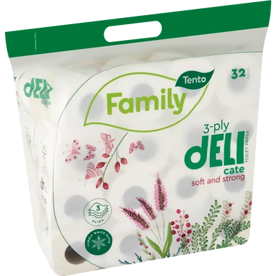 Tento Family Delicate 3 rétegű toalettpapír 32 tekercs Tento Family Delicate 3 rétegű toalettpapír 32 tekercs