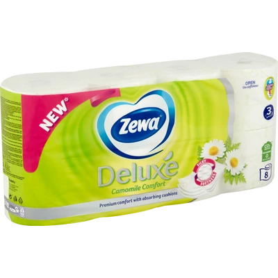 ZEWA Deluxe Camomile Comfort toalettpapír 8 tekercs ZEWA Deluxe Camomile Comfort toalettpapír 8 tekercs