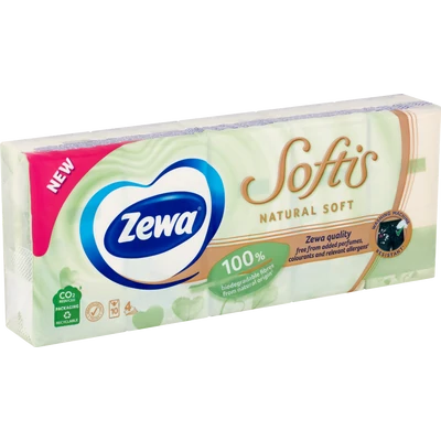 Zewa Softis Natural Soft papírzsebkendő Zewa Softis Natural Soft papírzsebkendő
