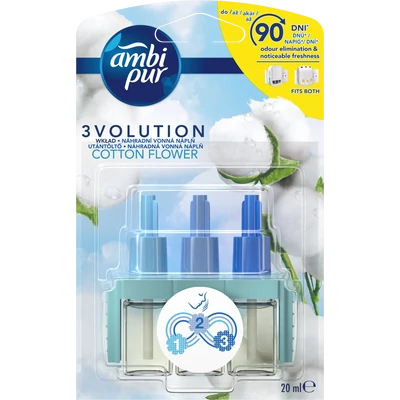 Ambi Pur 3Volution elektromos légfrissítő utántöltő Cotton Flower Ambi Pur 3Volution elektromos légfrissítő utántöltő Cotton Flower