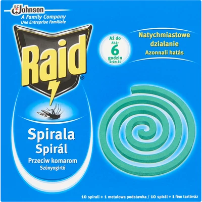 RAID szúnyogriasztó spirál 10 darab RAID szúnyogriasztó spirál 10 darab