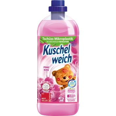 Kuschelweich Pink Kiss textilöblítő 38 mosáshoz (1000 ml) Kuschelweich Pink Kiss textilöblítő 38 mosáshoz (1000 ml)