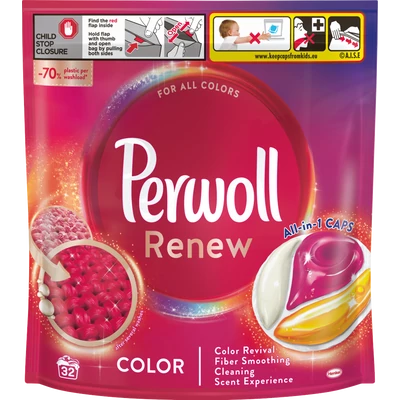 Perwoll Renew Color mosókapszula színes ruhákhoz 32 mosáshoz Perwoll Renew Color mosókapszula színes ruhákhoz 32 mosáshoz