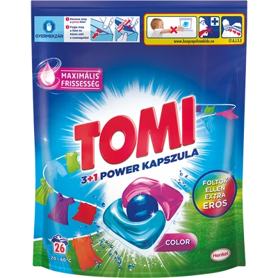 Tomi 3in1 Power Color mosókapszula 26 darab Tomi 3in1 Power Color mosókapszula 26 darab