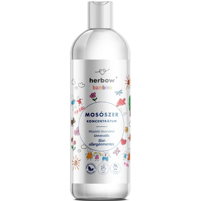 Herbow Bambino illat és alergénmentes folyékony mosószer koncentrátum 1 liter Herbow Bambino illat és alergénmentes folyékony mosószer koncentrátum 1 liter