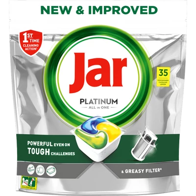 JAR Platinum Lemon All in One mosogatókapszula 35 darab JAR Platinum Lemon All in One mosogatókapszula 35 darab