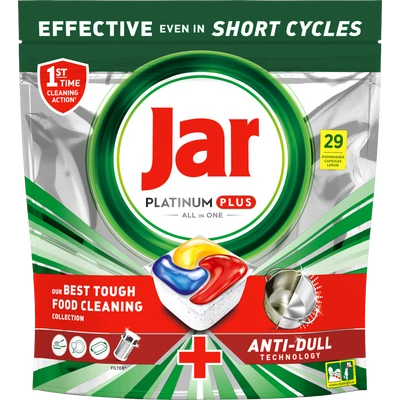 JAR Platinum Plus Lemon All in One mosogatókapszula 29 darab JAR Platinum Plus Lemon All in One mosogatókapszula 29 darab