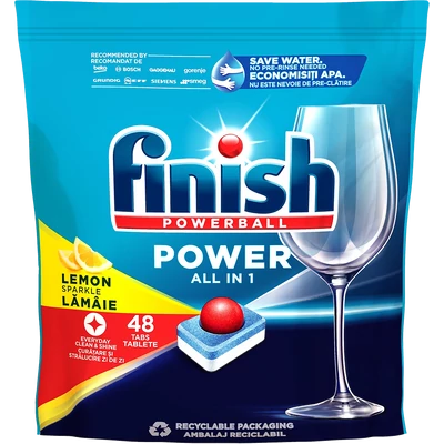 Finish Power All In 1 Lemon mosogatógép tabletta 48 db Finish Power All In 1 Lemon mosogatógép tabletta 48 db
