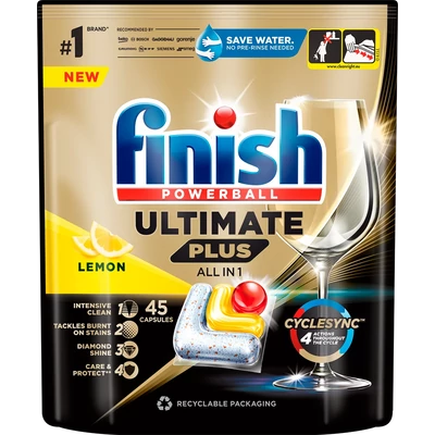 finish® Ultimate Plus Lemon mosogatógép tabletta 45 db finish® Ultimate Plus Lemon mosogatógép tabletta 45 db