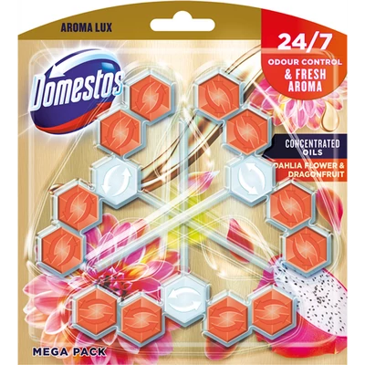 Domestos Power5 Dahlia Flower & Dragonfruit WC frissítő 3 darab Domestos Power5 Dahlia Flower & Dragonfruit WC frissítő 3 darab