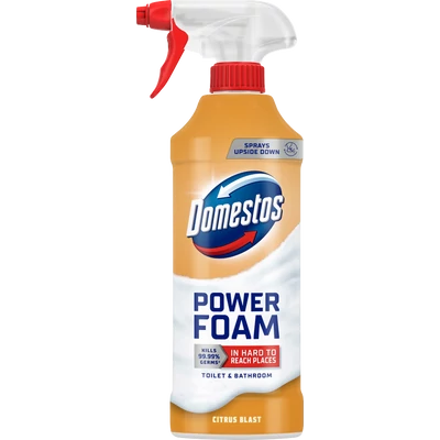 Domestos Power Foam Citrus Blast WC és fürdőszoba tisztító hab Domestos Power Foam Citrus Blast WC és fürdőszoba tisztító hab