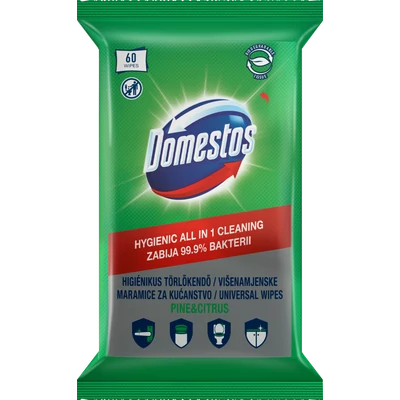 Domestos Pine & Citrus higiénikus törlőkendő Domestos Pine & Citrus higiénikus törlőkendő