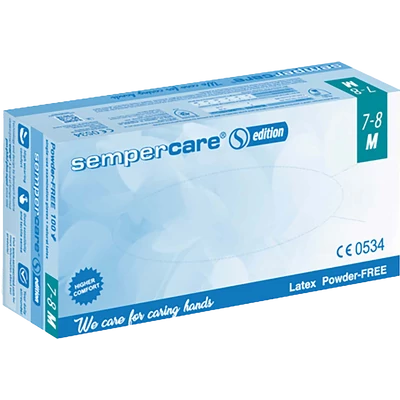Sempercare edition púdermentes latex kesztyű XS-S-M-L 100 db Sempercare edition púdermentes latex kesztyű XS-S-M-L 100 db