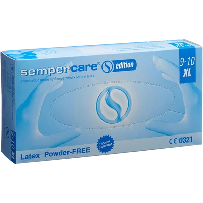 Sempercare edition púdermentes latex kesztyű XL 90 db Sempercare edition púdermentes latex kesztyű XL 90 db
