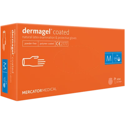 dermagel® coated púdermentes orvosi latex kesztyű dermagel® coated púdermentes orvosi latex kesztyű