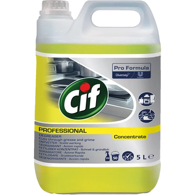 CIF PROFESSIONAL konyhai zsíroldó tisztítószer 5 liter CIF PROFESSIONAL konyhai zsíroldó tisztítószer 5 liter