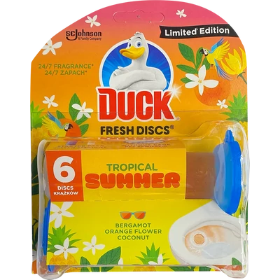 Duck Fresh Discs Tropical Summer WC öblítő gél korong Duck Fresh Discs Tropical Summer WC öblítő gél korong
