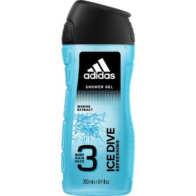 Adidas Ice Dive 3in1 férfi tusfürdő és sampon Adidas Ice Dive 3in1 férfi tusfürdő és sampon