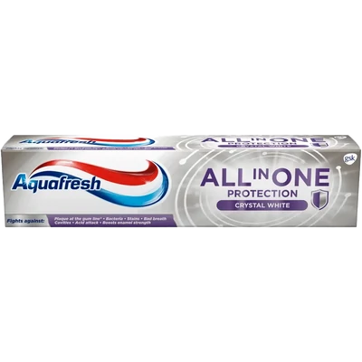 Aquafresh All in One Protection Crystal White fogkrém Aquafresh All in One Protection Crystal White fogkrém