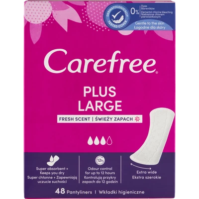 Carefree Plus Large Fresh Scent tisztasági betét 48 db