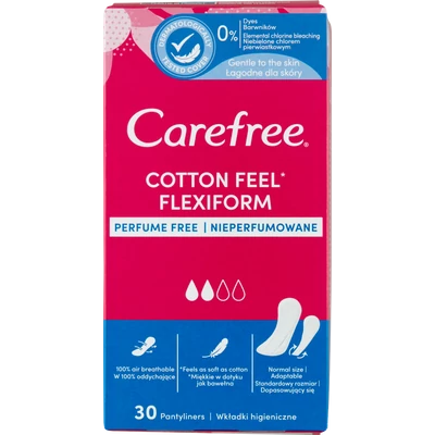 Carefree Cotton Flexiform illatmentes tisztasági betét 30 db
