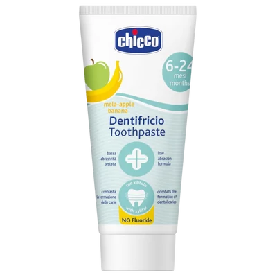 Chicco Alma és Banán ízű fluoridmentes fogkrém 50 ml Chicco Alma és Banán ízű fluoridmentes fogkrém 50 ml