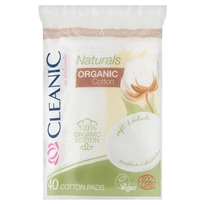 Cleanic Naturals Organic Cotton vattakorong 40 db