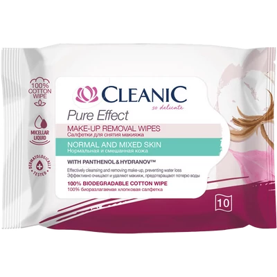 Cleanic Pure Effect sminkeltávolító kendő 10 darab Cleanic Pure Effect sminkeltávolító kendő 10 darab
