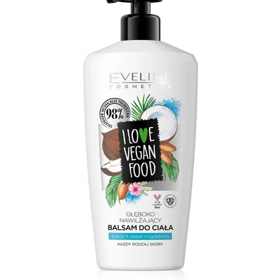 Eveline I Love Vegan Food kókuszos mélyen hidratáló testápoló 350 ml Eveline I Love Vegan Food kókuszos mélyen hidratáló testápoló 350 ml