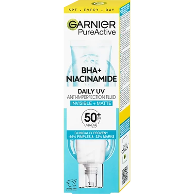 Garnier PureActive BHA+ Niacinamide fényvédő szérum SPF50+ 40 ml