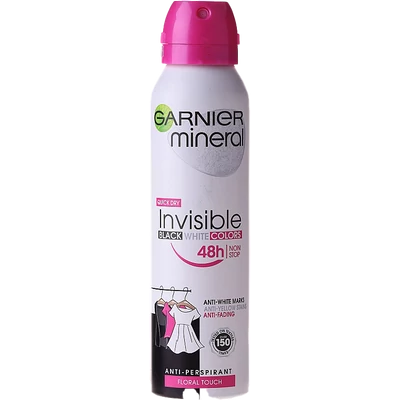Garnier Mineral Invisible Black & White & Colors Floral Touch deo spray Garnier Mineral Invisible Black & White & Colors Floral Touch deo spray