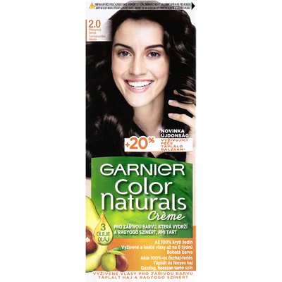 Garnier Color Naturals természetes fekete (2.0) tartós hajfesték