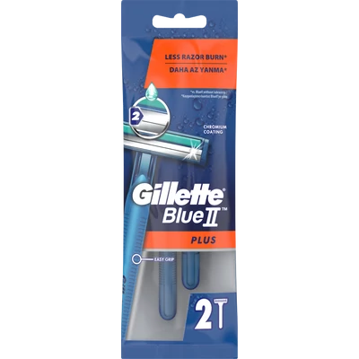 Gillette Blue II Plus eldobható borotva 2 darab Gillette Blue II Plus eldobható borotva 2 darab