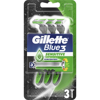 Gillette Blue3 Sensitive eldobható borotva 3 darab Gillette Blue3 Sensitive eldobható borotva 3 darab
