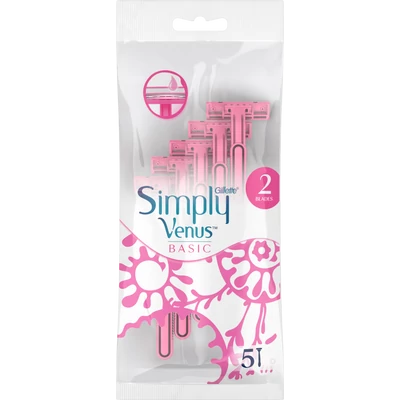 Gillette Simply Venus 3 Basic eldobható női borotva 3 pengés 5 db Gillette Simply Venus 3 Basic eldobható női borotva 3 pengés 5 db
