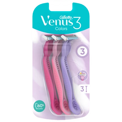 Gillette Venus Colors eldobható női borotva 3 pengés 3 db Gillette Venus Colors eldobható női borotva 3 pengés 3 db