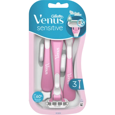 Gillette Venus Sensitive eldobható női borotva 3 pengés 3 db Gillette Venus Sensitive eldobható női borotva 3 pengés 3 db