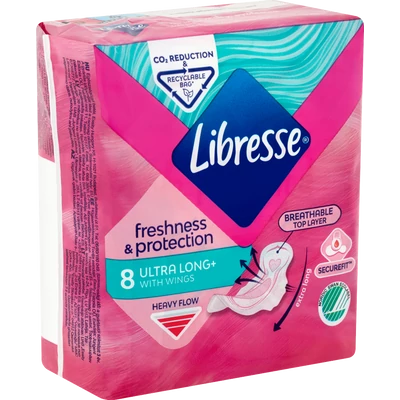 LIBRESSE V-Protection Ultra Long+ egészségügyi betét 8 db LIBRESSE V-Protection Ultra Long+ egészségügyi betét 8 db