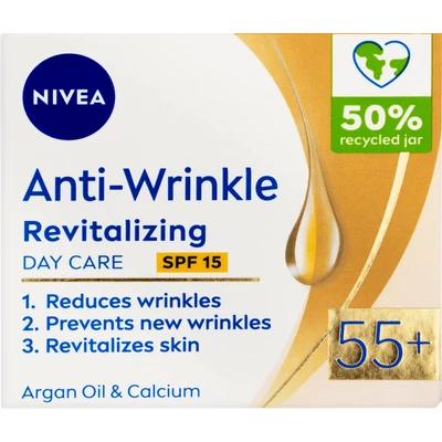 NIVEA 55+ Revitalizáló ránctalanító nappali krém SPF15 50 ml NIVEA 55+ Revitalizáló ránctalanító nappali krém SPF15 50 ml