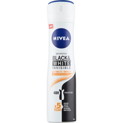 Nivea Black & White Invisible Ultimate Impact deo spray Nivea Black & White Invisible Ultimate Impact deo spray