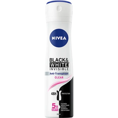 Nivea Black & White Invisible Clear deo spray Nivea Black & White Invisible Clear deo spray