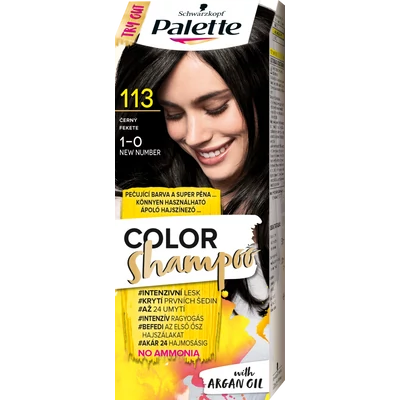Palette Color shampoo hajszínező 1-0 fekete