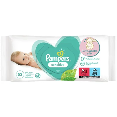 Pampers sensitive nedves törlőkendő 52 db Pampers sensitive nedves törlőkendő 52 db