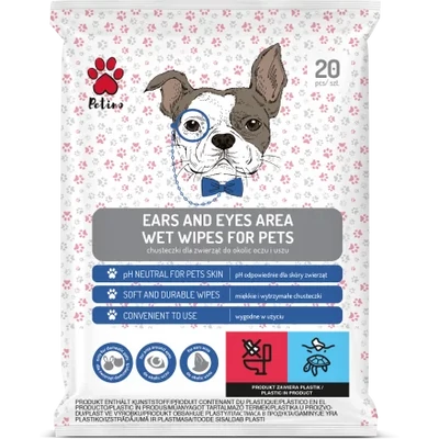 Petino fül és szemkörnyék törlőkendő állatoknak Petino fül és szemkörnyék törlőkendő állatoknak